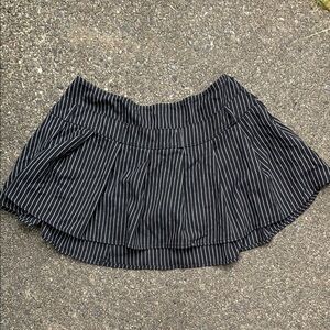 Black and White Striped Skirt